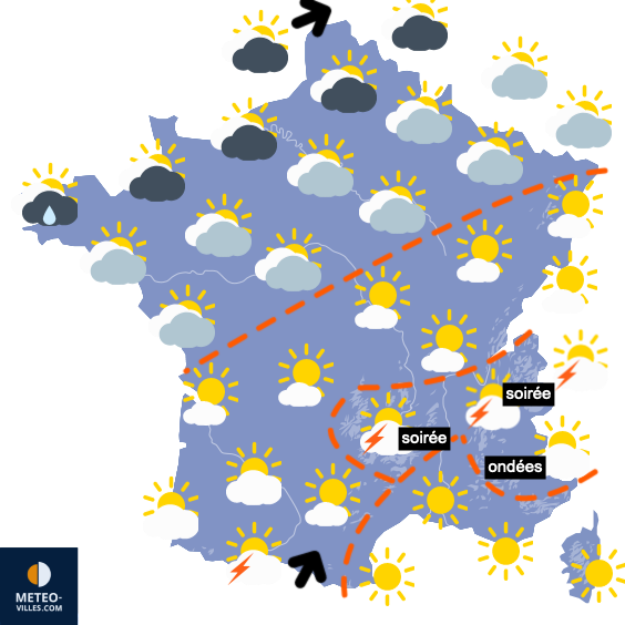 Carte de prévisions
