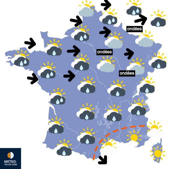 Carte de la situation météo