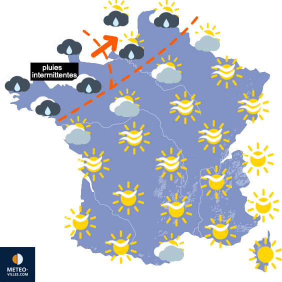 Carte de la situation météo