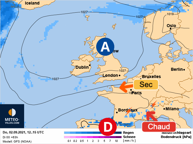 Carte météo Europe du 02/09/2021 à 1812