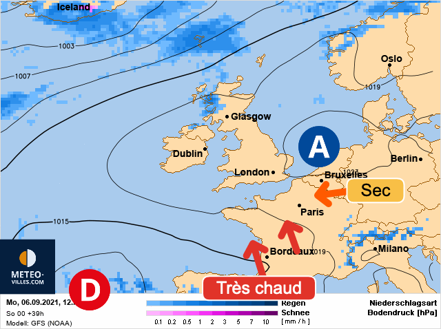 Carte météo Europe du 06/09/2021 à 1812