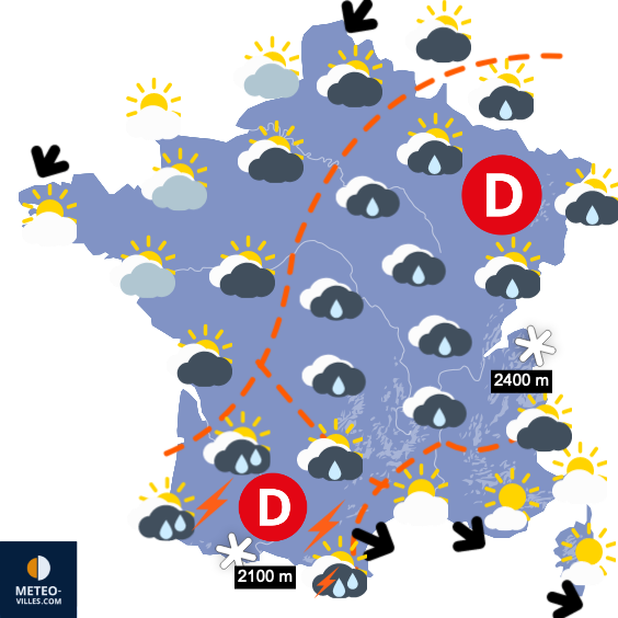 Carte de prévisions