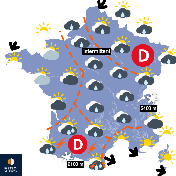 Carte de prévisions