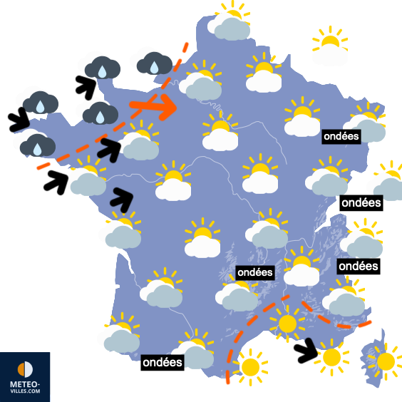 Carte de la situation météo