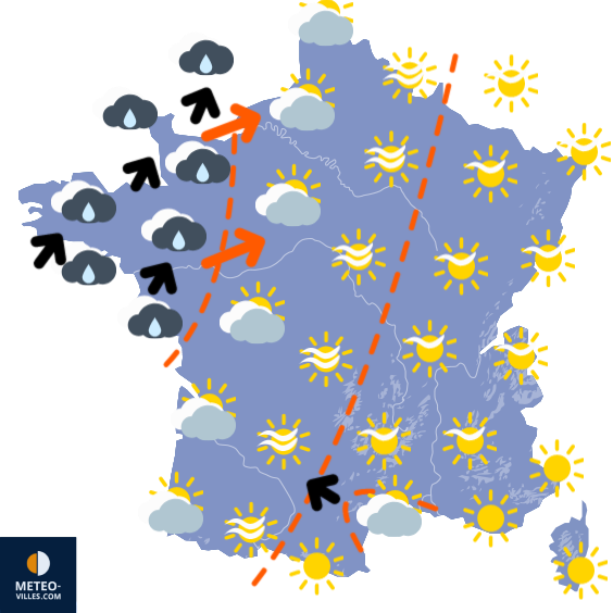 Carte de la situation météo