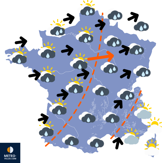 Carte de la situation météo