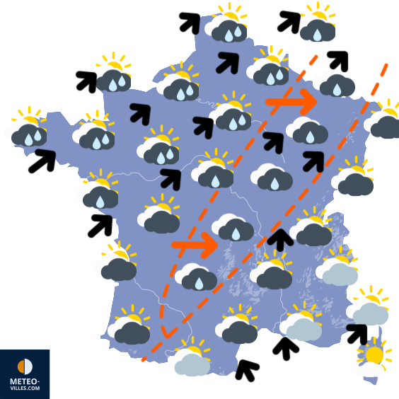 Carte de la situation météo