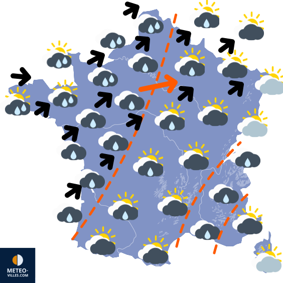 Carte de la situation météo