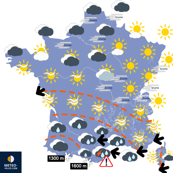 Place à un courant très agité et froid en fin de semaine