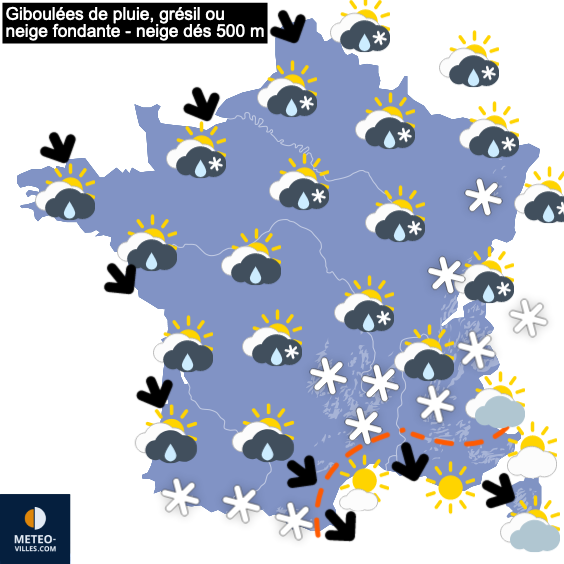 Carte de la situation météo