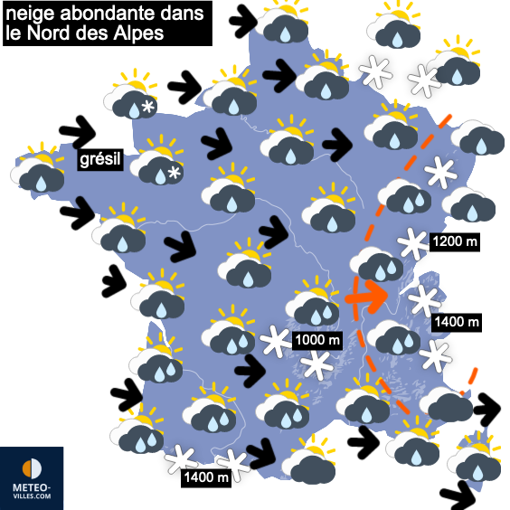 Carte de prévisions