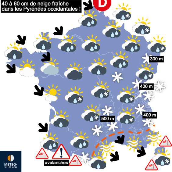 Carte de la situation météo