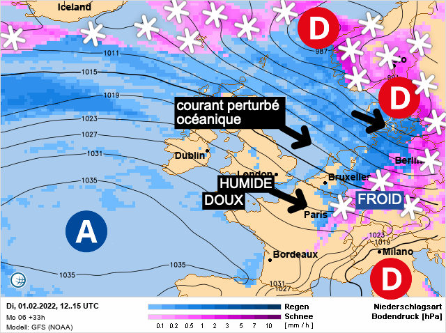 Carte météo Europe du 01/02/2022 à 1812