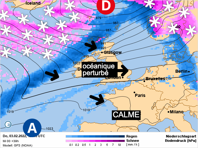 Carte météo Europe du 03/02/2022 à 1812