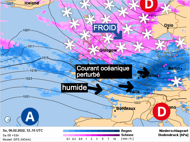 Carte météo Europe du 06/02/2022 à 1812