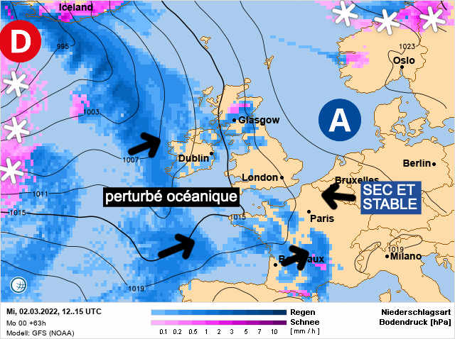 Carte météo Europe du 02/03/2022 à 1812