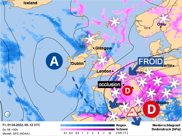 Carte météo Europe du 01/04/2022 à 1812