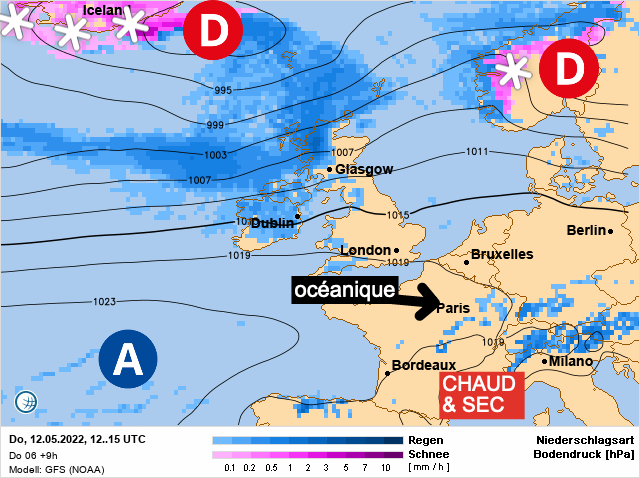 Carte météo Europe du 12/05/2022 à 1812