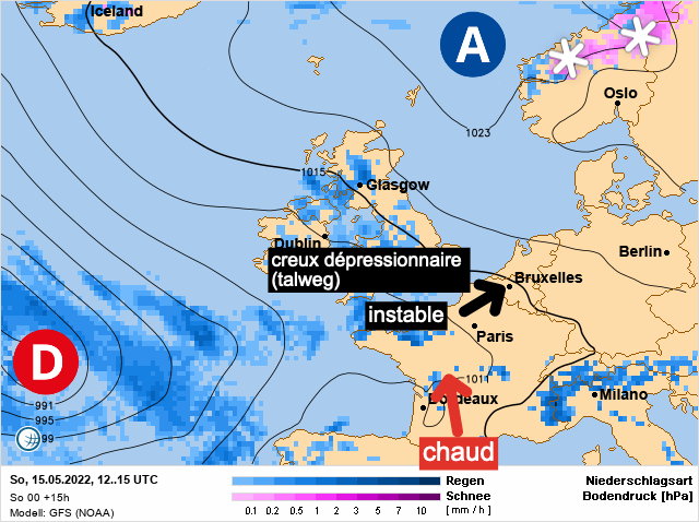 Carte météo Europe du 15/05/2022 à 1812