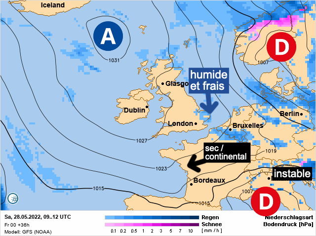 Carte météo Europe du 28/05/2022 à 1812