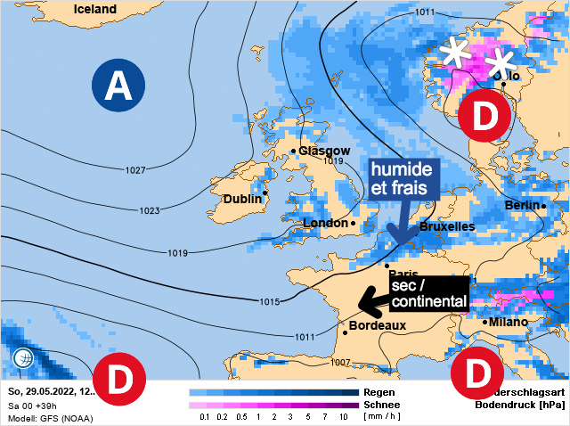 Carte météo Europe du 29/05/2022 à 1812