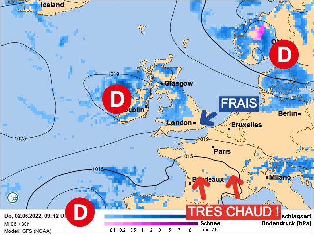 Carte météo Europe du 02/06/2022 à 1812