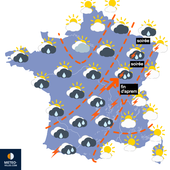 Carte de prévisions