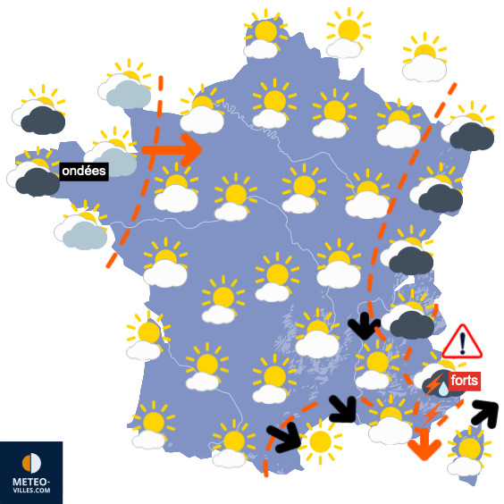 Carte de prévisions