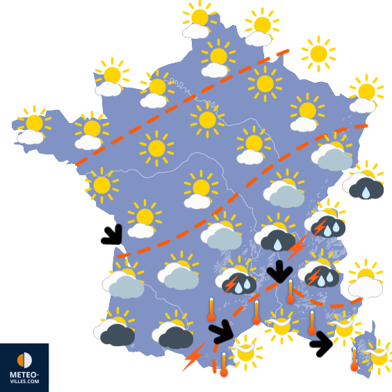 Carte de prévisions