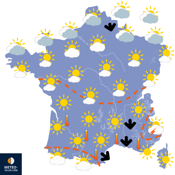 Carte de prévisions