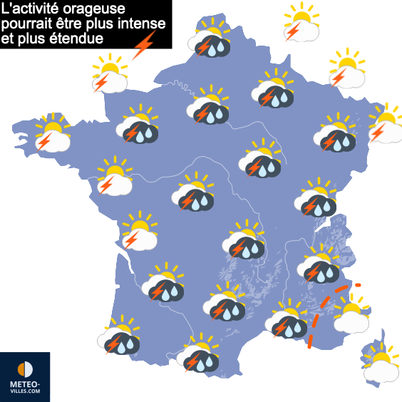Carte de la situation météo