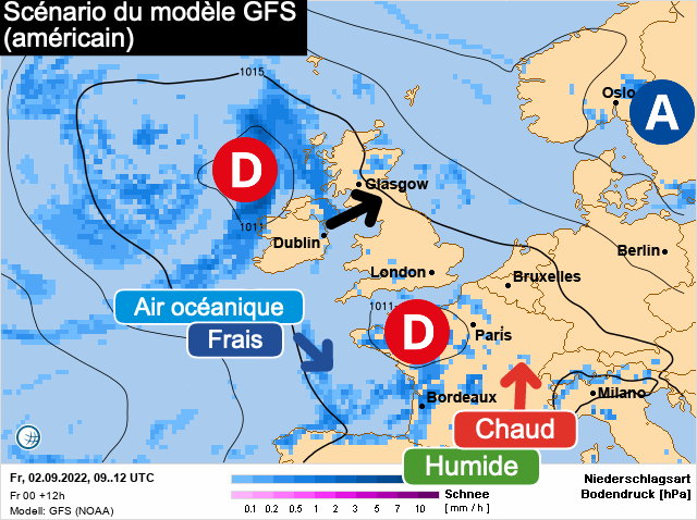 Carte météo Europe du 02/09/2022 à 1812