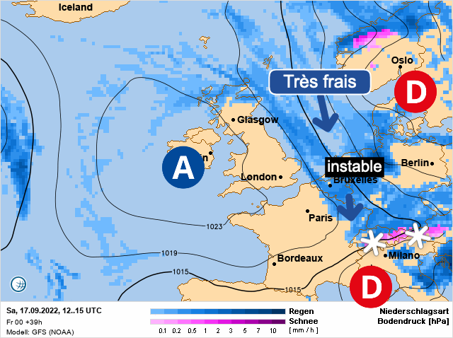 Carte météo Europe du 17/09/2022 à 1812