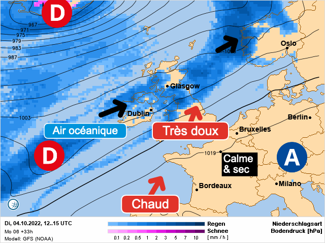 Carte météo Europe du 04/10/2022 à 1812