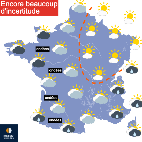 Carte de la situation météo