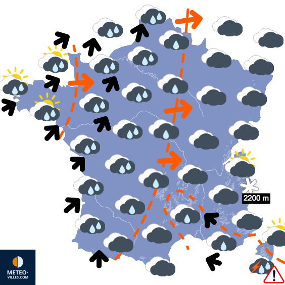 Défilé de perturbations et offensive hivernale en Ukraine