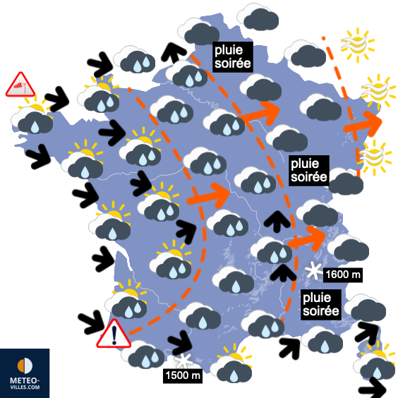 Beaucoup de pluie, de vent (et de neige en montagne)