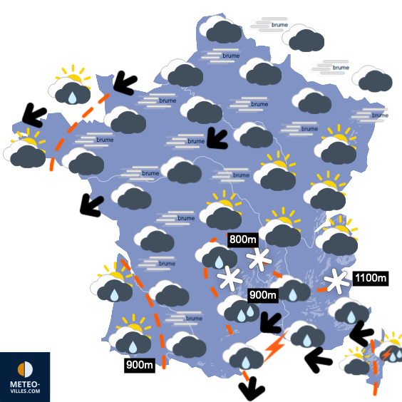 Carte de prévisions