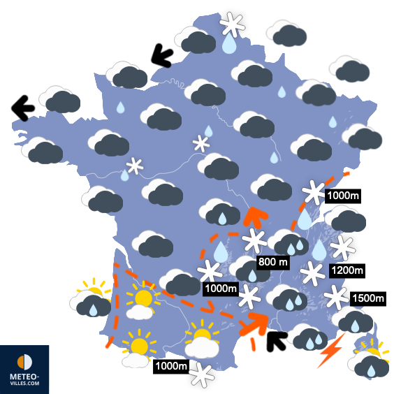 Carte de prévisions