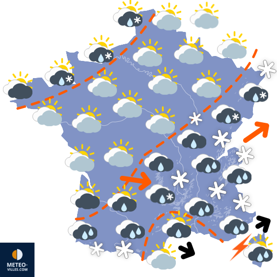 Carte de la situation météo