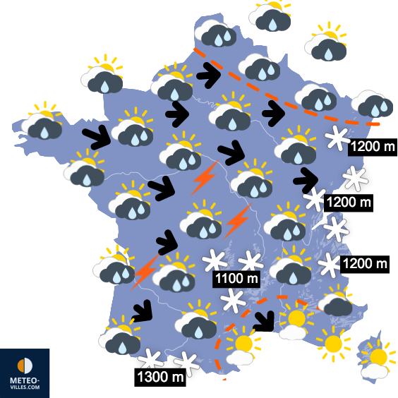 Carte de prévisions