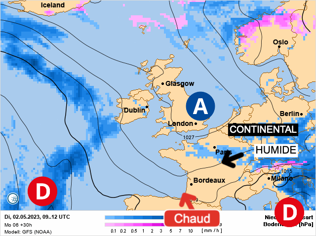 Carte météo Europe du 02/05/2023 à 1812
