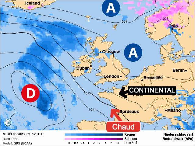 Carte météo Europe du 03/05/2023 à 1812