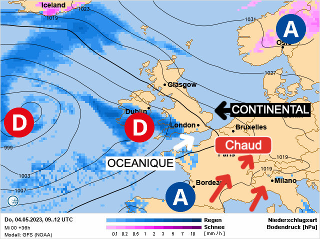 Carte météo Europe du 04/05/2023 à 1812