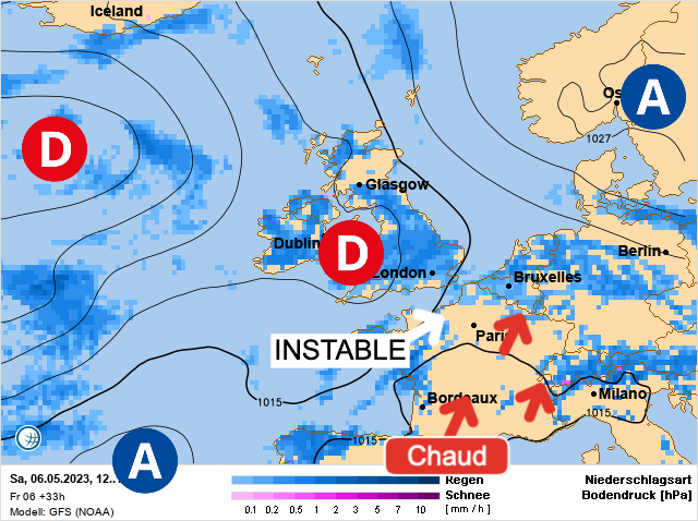 Carte météo Europe du 06/05/2023 à 1812