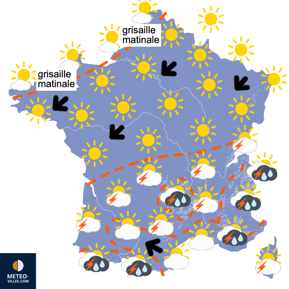 Carte de prévisions