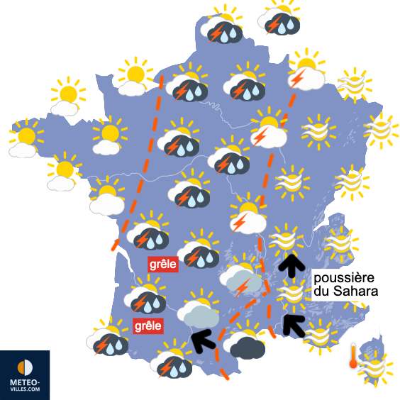 Encore des orages jusqu'à jeudi, puis plus calme