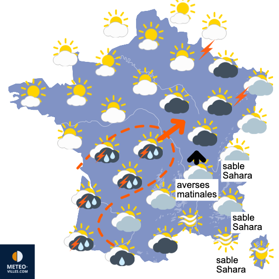 Fin des orages vendredi et week-end très chaud