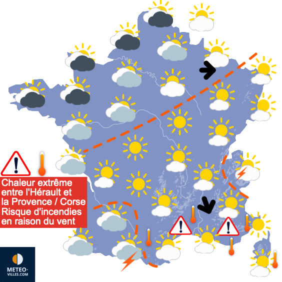 Une situation météo globalement classique sur la France
