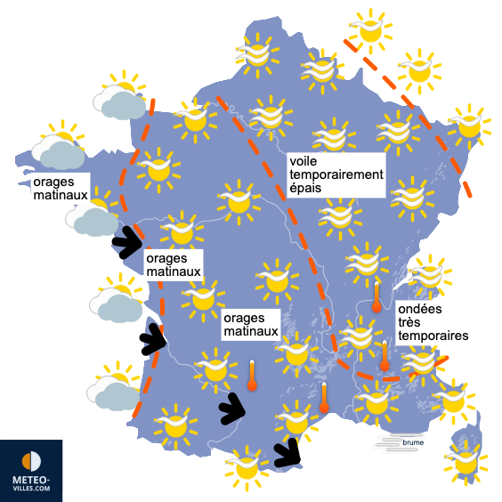 Longue vague de chaleur dans l'Est et le Sud